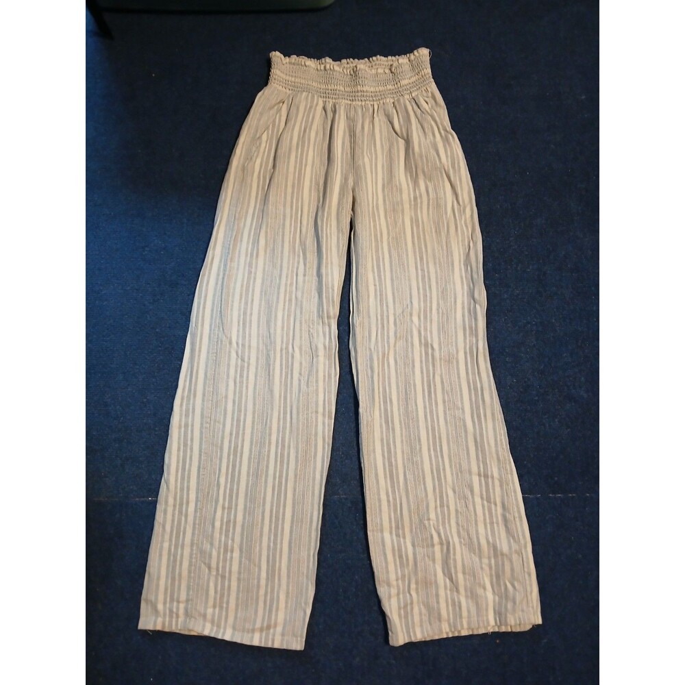 Bebop Coastal Stripe Boho beachy Pants side pockets Small - Picture 1 of 8
